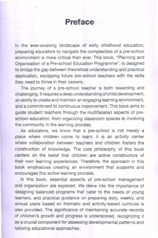 Planning and Organisation of a Pre-School Education Programme - Image 2