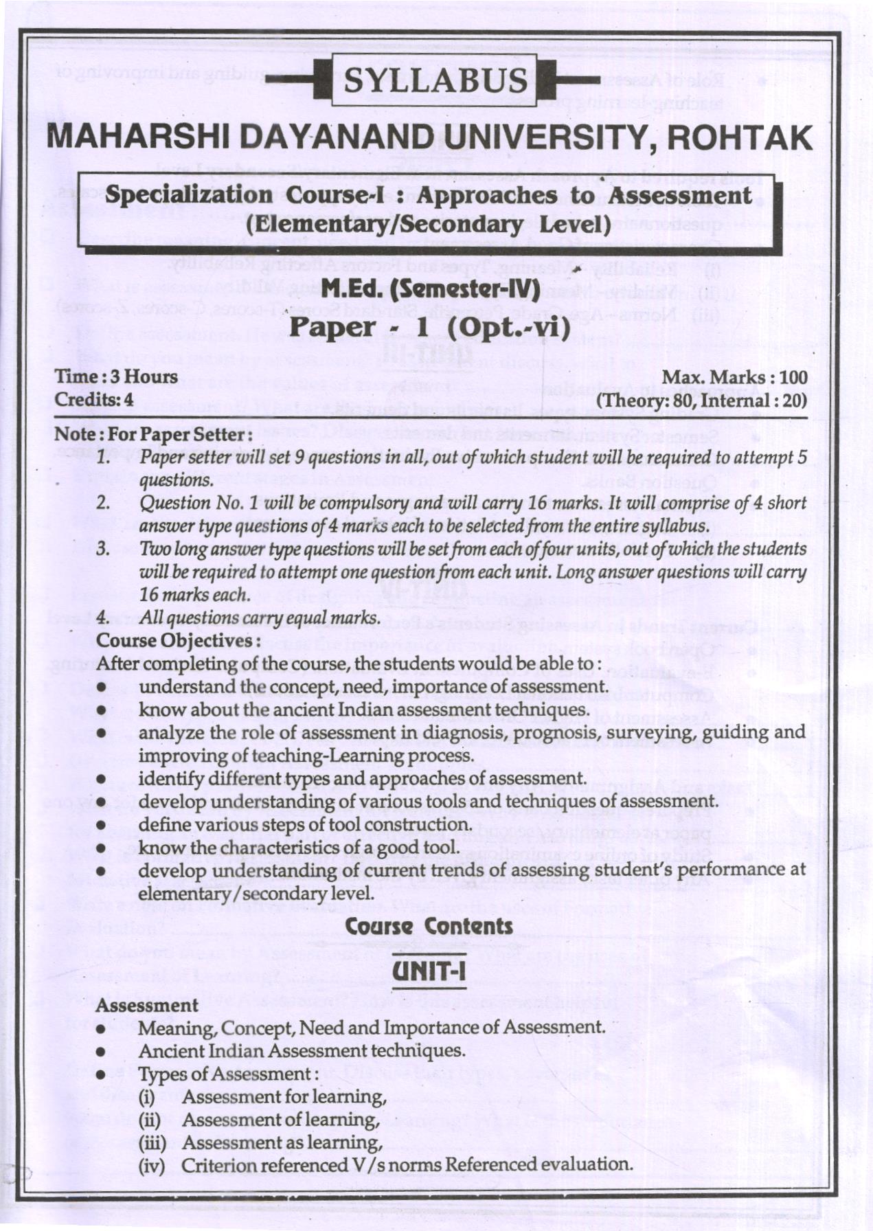 SPECIALIZATION COURSE-I Approaches to Assessment (Elementary/Secondary Level) - Image 9