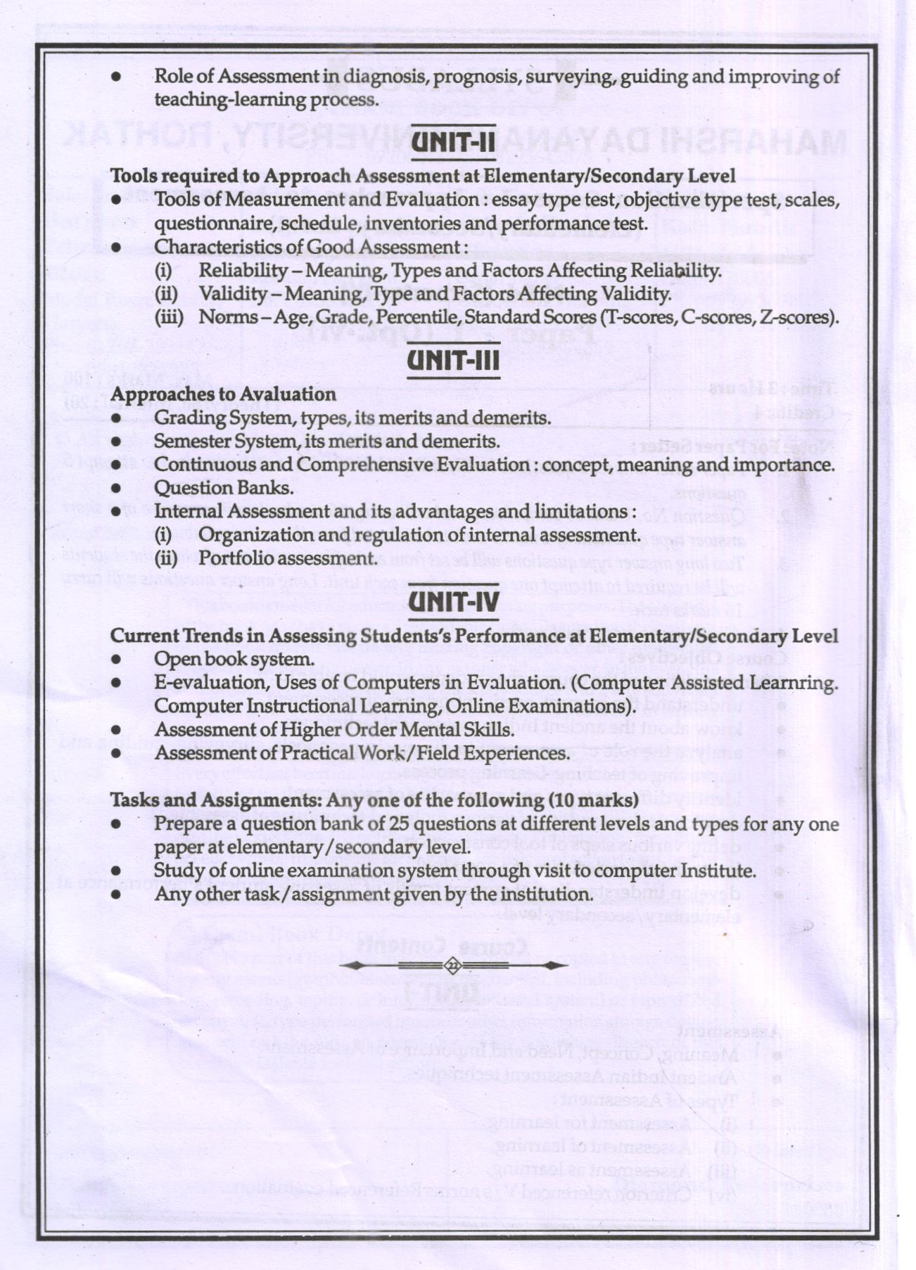 SPECIALIZATION COURSE-I Approaches to Assessment (Elementary/Secondary Level) - Image 8