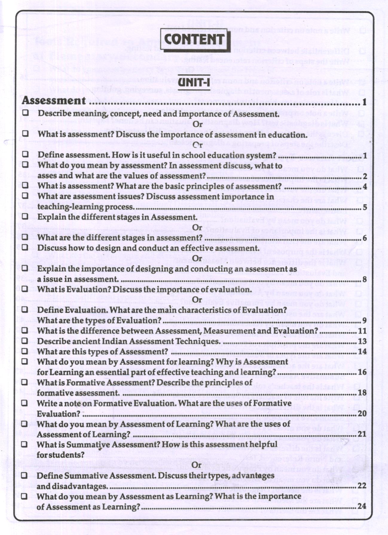 SPECIALIZATION COURSE-I Approaches to Assessment (Elementary/Secondary Level) - Image 7