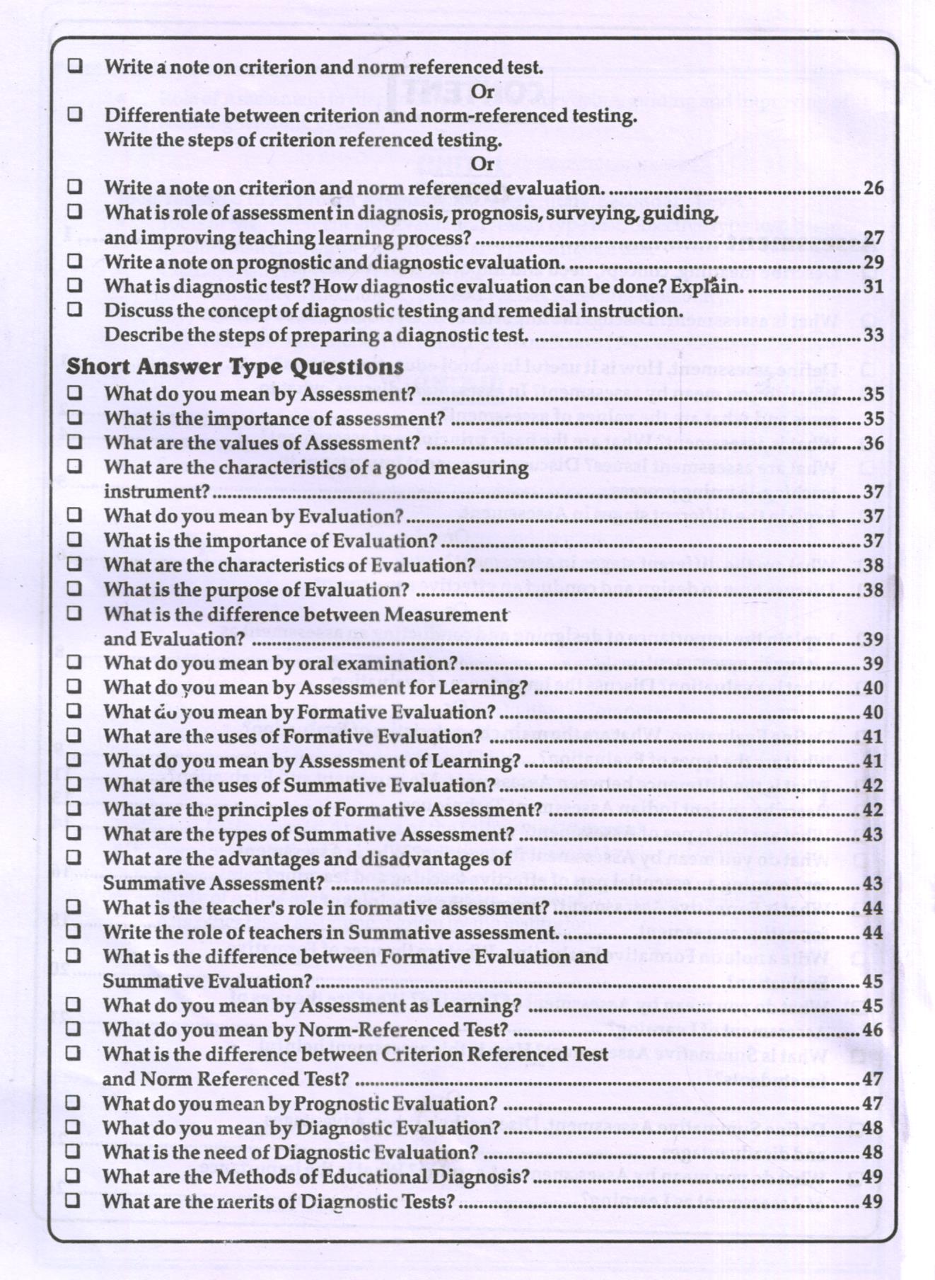 SPECIALIZATION COURSE-I Approaches to Assessment (Elementary/Secondary Level) - Image 6