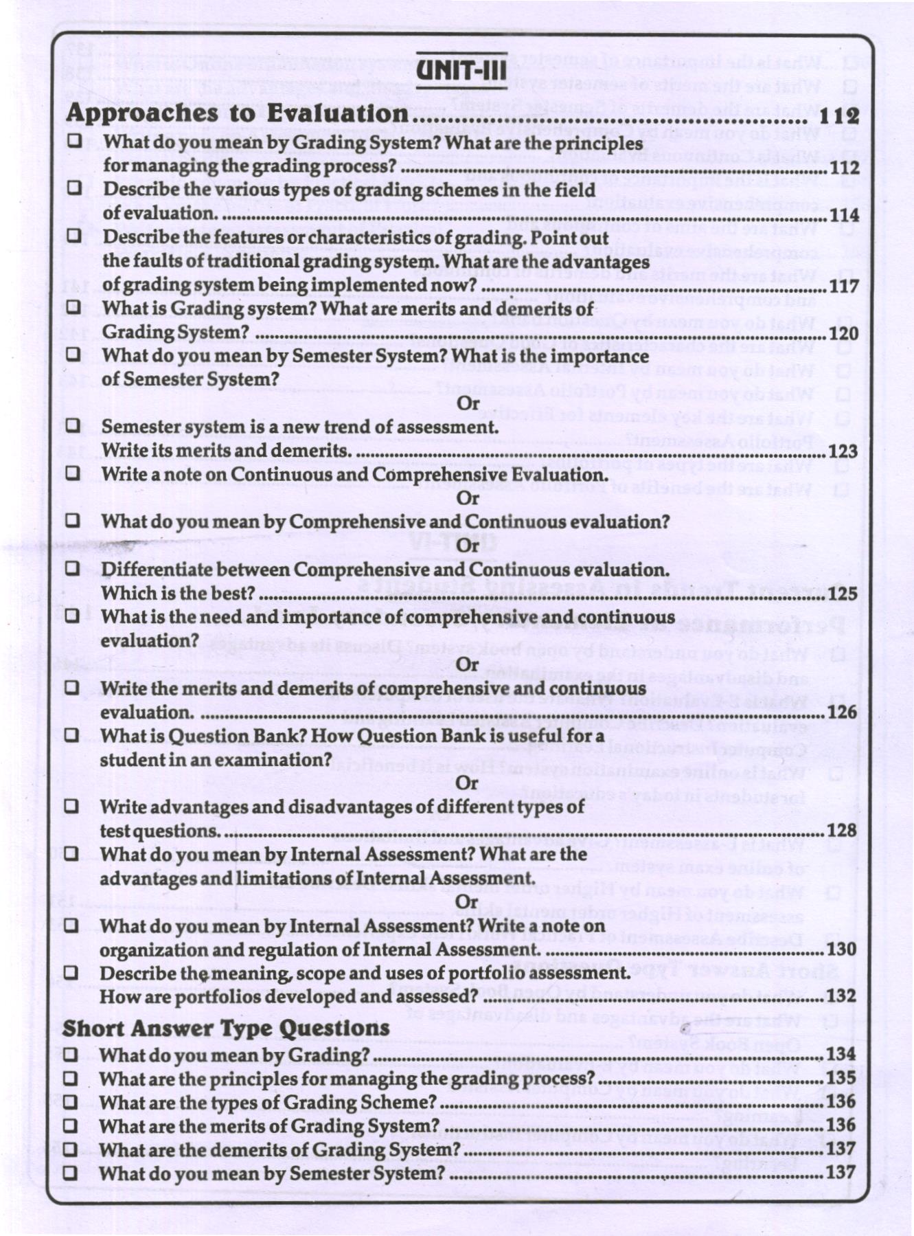 SPECIALIZATION COURSE-I Approaches to Assessment (Elementary/Secondary Level) - Image 3