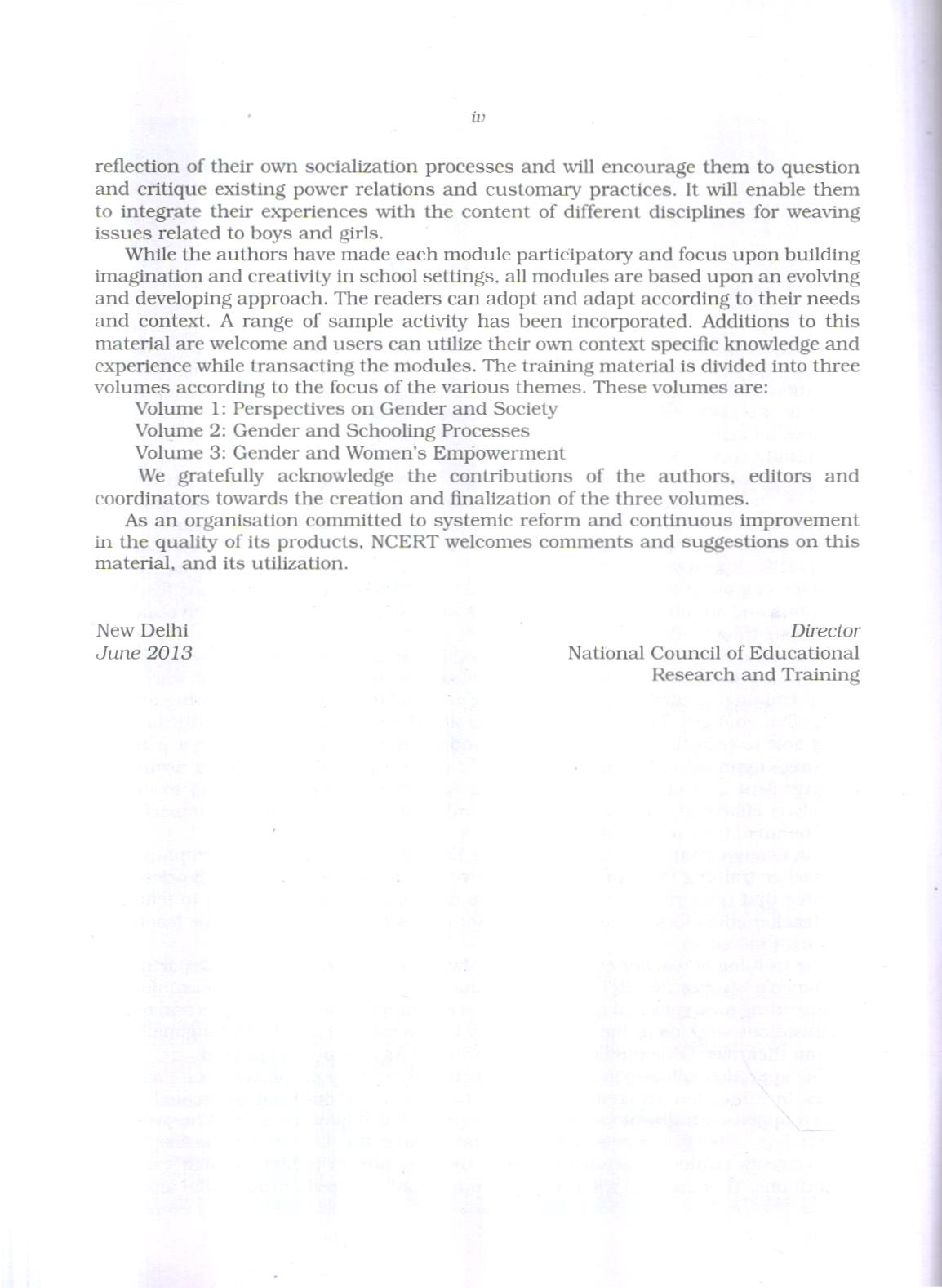 Training Material For Teacher Educators On Gender Equality And Empowerment Vol - I - Image 3