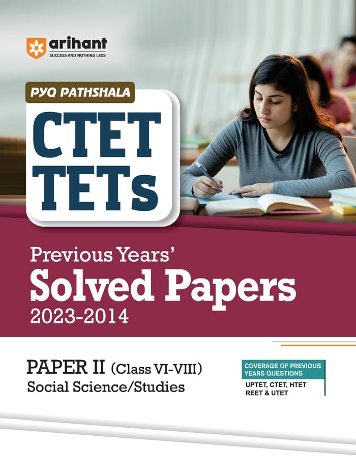 Arihant CTET & TETs Previous Year Solved Papers Social Science and Studies