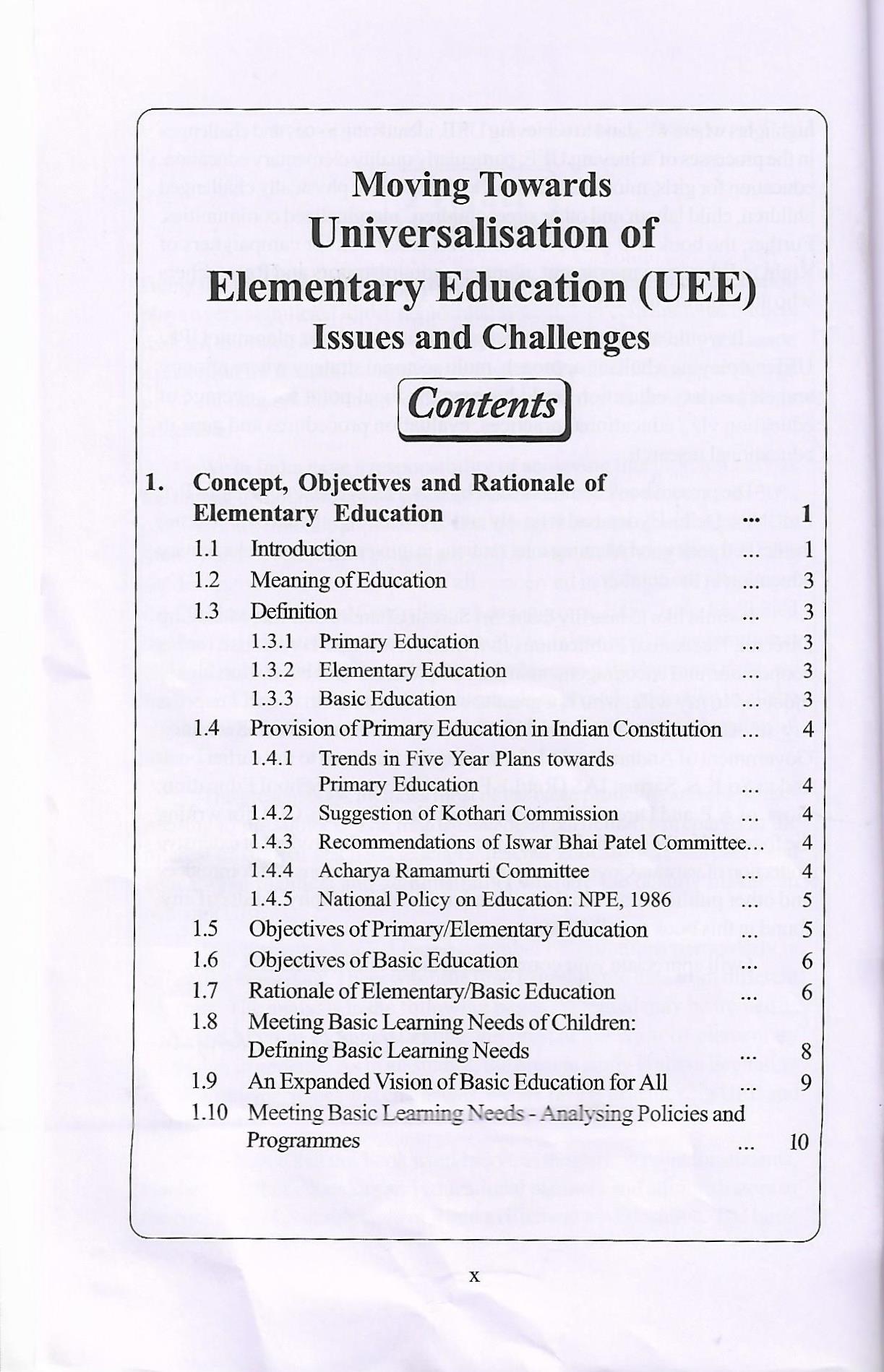 Moving Towards universalisation Of Elementary Education (UEE) Issues And Challenges - Image 15